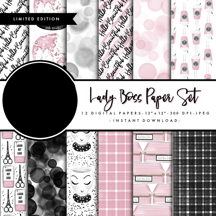 Kit Digital Papéis Escritório Senhora Chefe  1