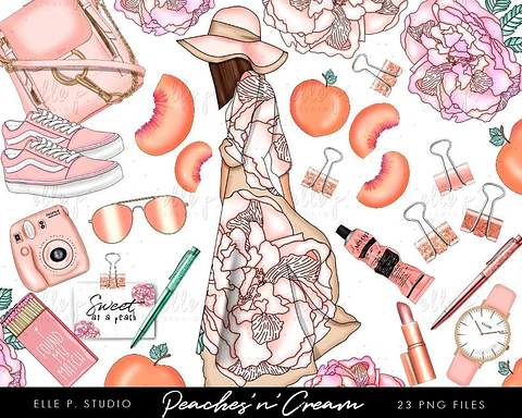 Kit Digital Pêssego com Creme