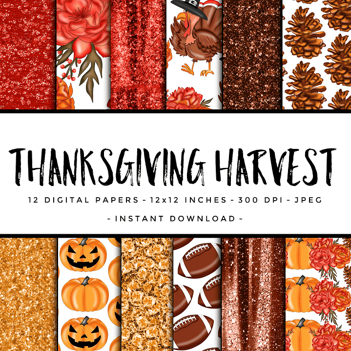 Kit Digital Colheita de Ação de Graças 1