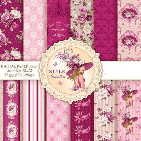 Kit Digital Papéis Estilo