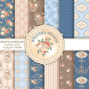 Kit Digital Papéis Bosques Ocidentais