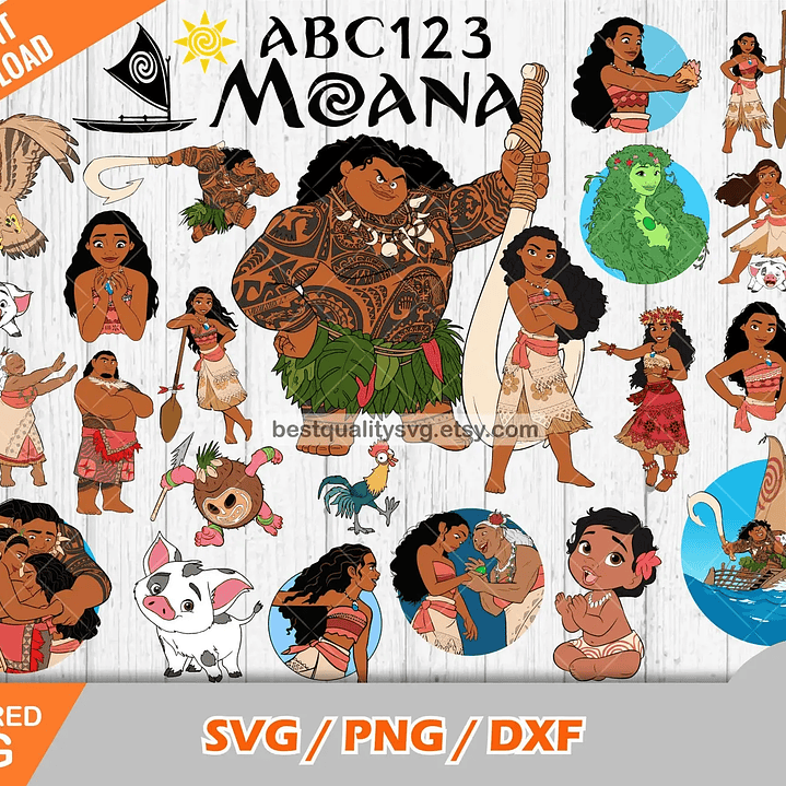 Kit Digital Papéis Moana  1