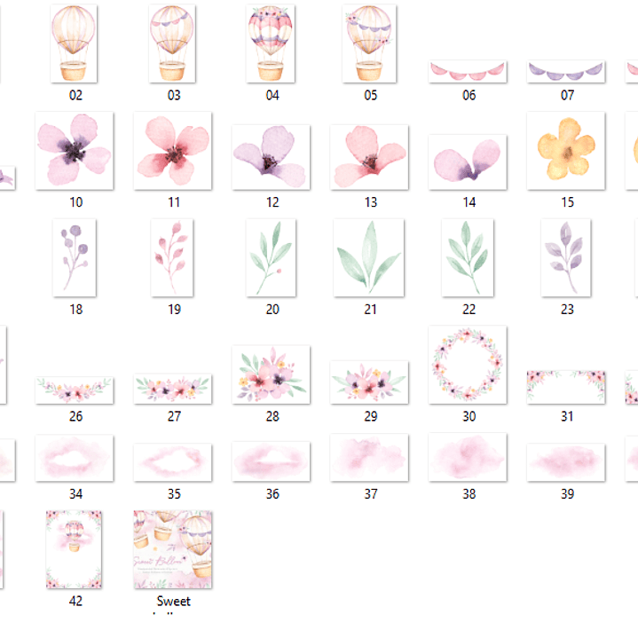 Kit Digital Balões Aquarelado  2