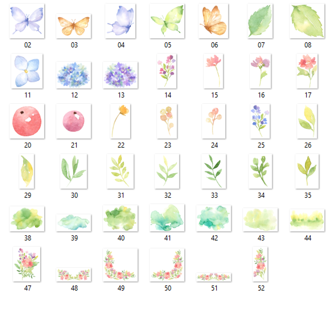 Kit Digital Folhagem Verde  2