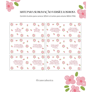 Arquivo Canecas Floral Rosa - Caneca Básica 