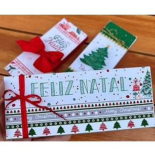 Arquivo Natal Porta Barra de Chocolate 3 Modelos - Gritti 