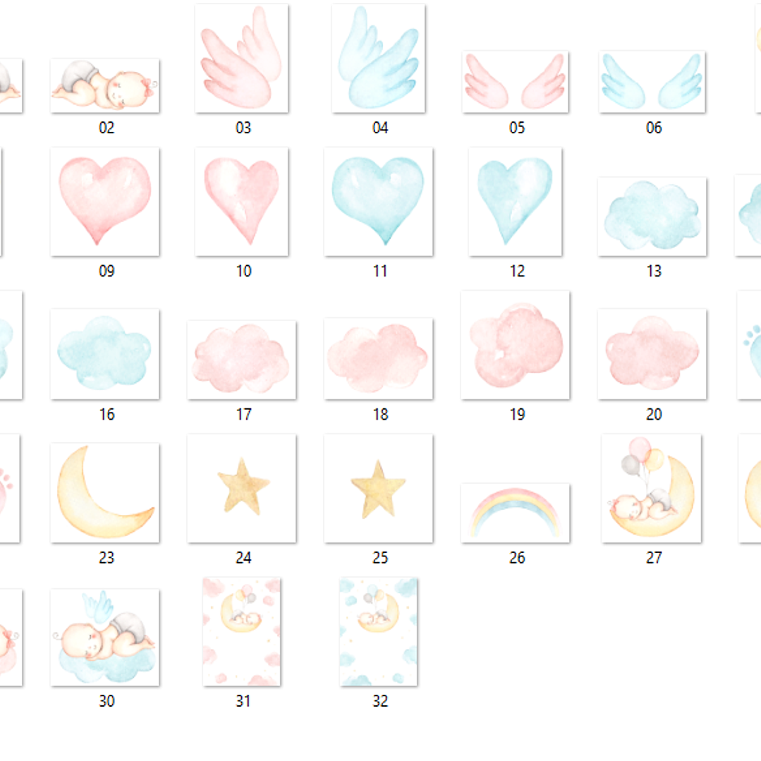 Kit Digital Bebê Dormindo  2