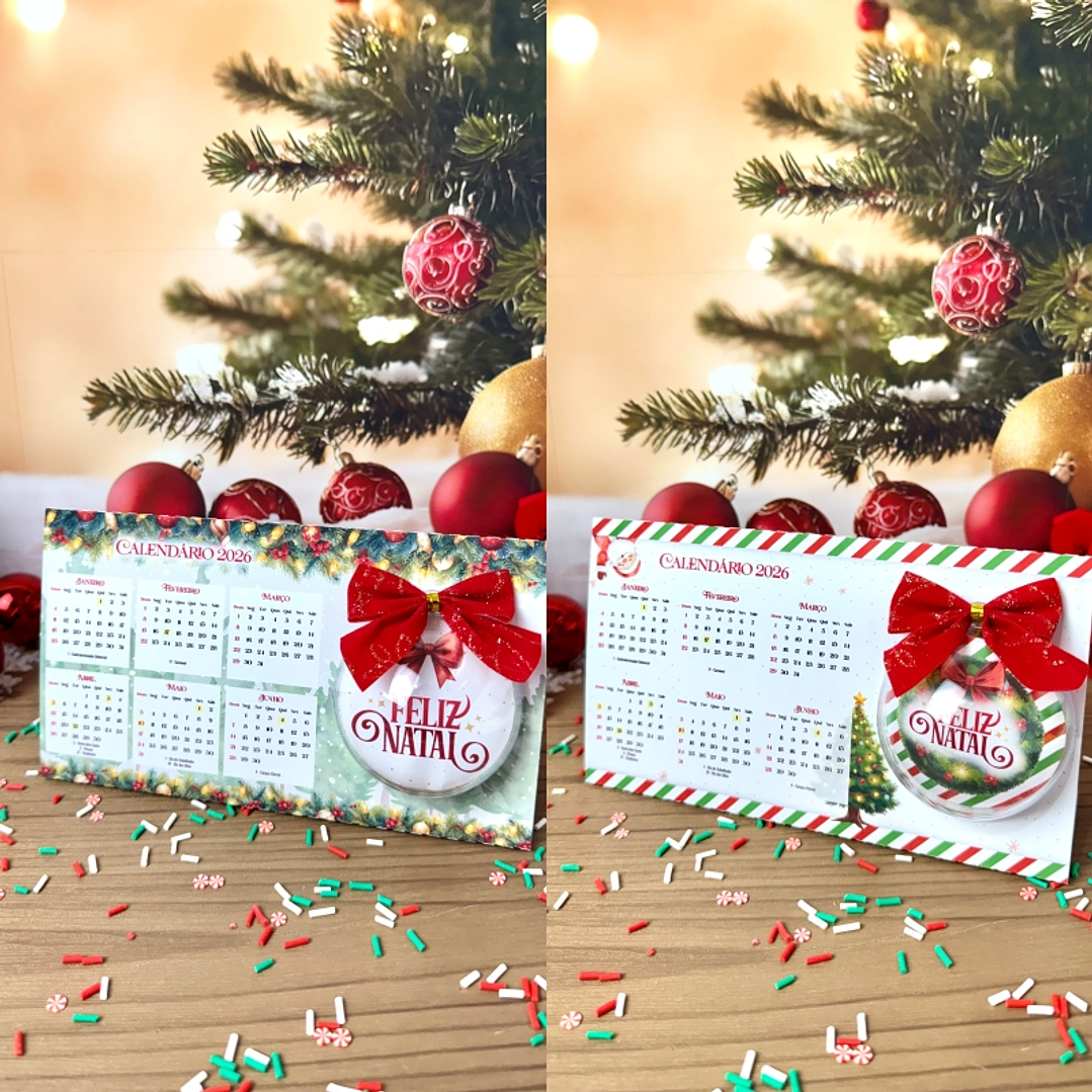 Arquivo Natal Calendário de Mesa Simples - Madi  1