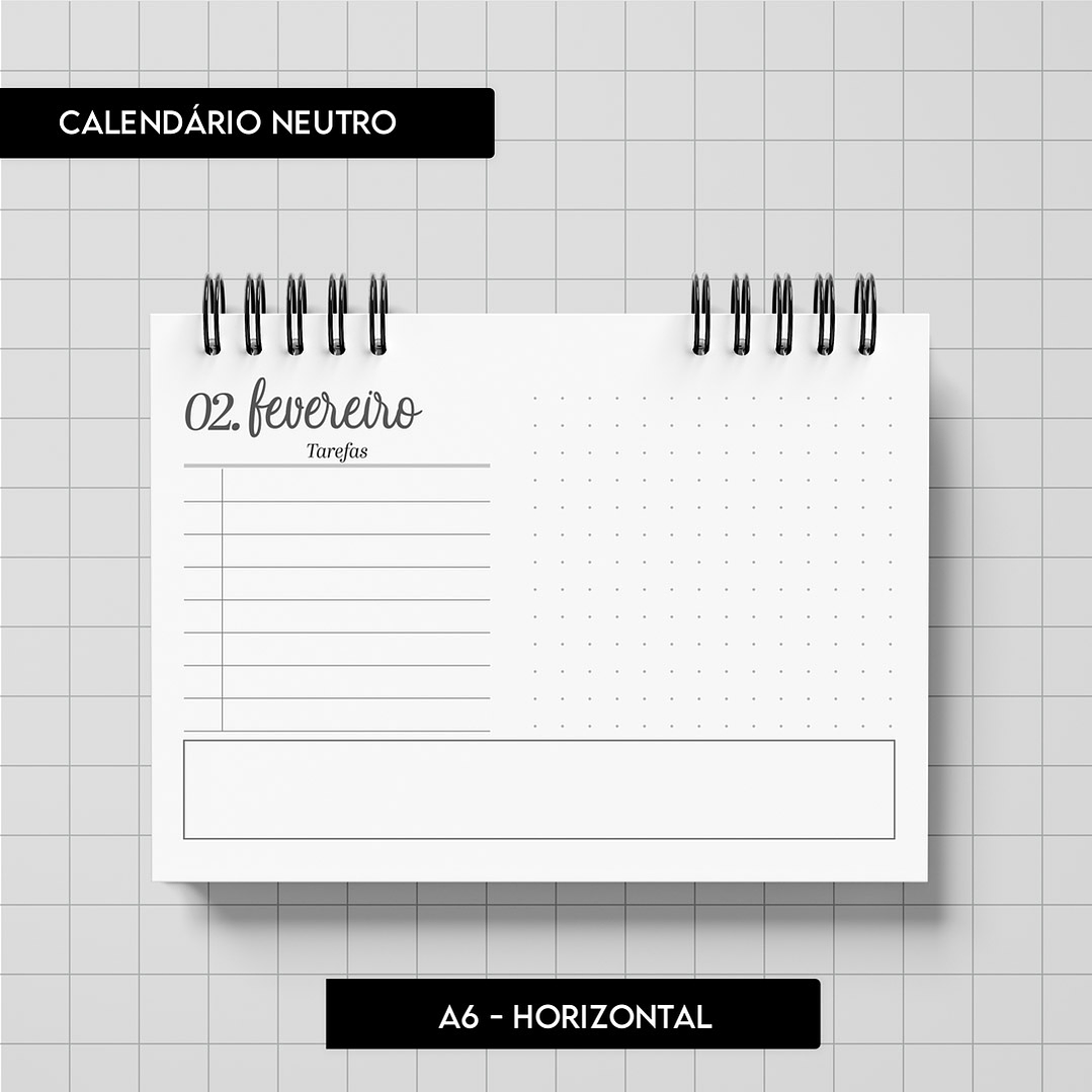 Arquivo Combo Calendário Neutro 2026 - Trilha de Papel  12