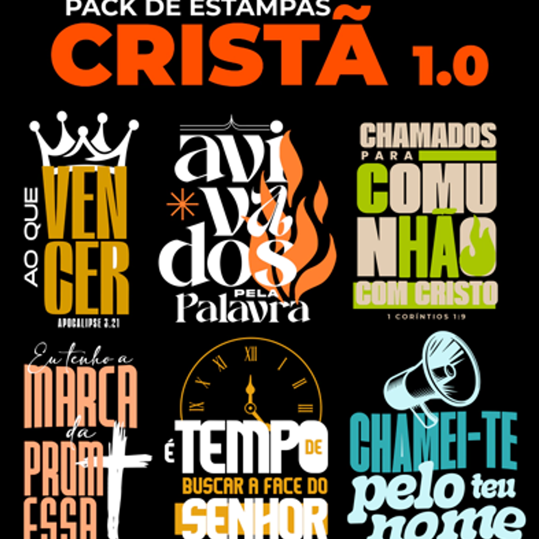 Arquivo Estampas Cristãs + de 500 - Elevart Packs  1