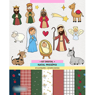 Kit Digital Natal Presépio - Mascute 