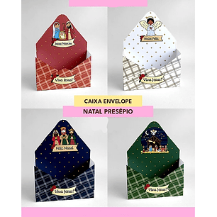 Arquivo Natal Caixa Envelope - Mascute 