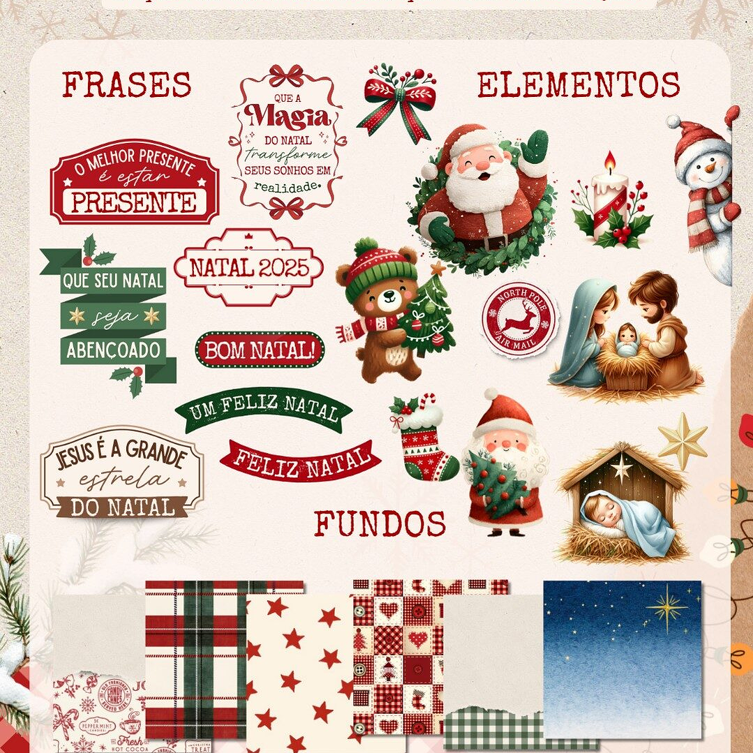 Arquivo Natal Tradicional e Cristão 2025 Completo - Ilustracin 33