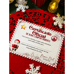 Arquivo Natal Certificado Bom Comportamento - Ilustracin 