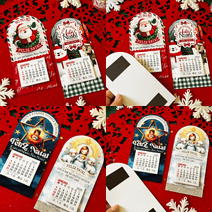 Arquivo Natal Imã de Geladeira Calendário - Ilustracin 