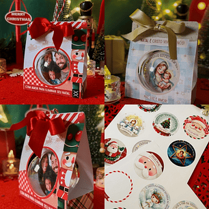 Arquivo Natal Porta Bola Acrílica 6,5 e 7cm - Ilustracin 