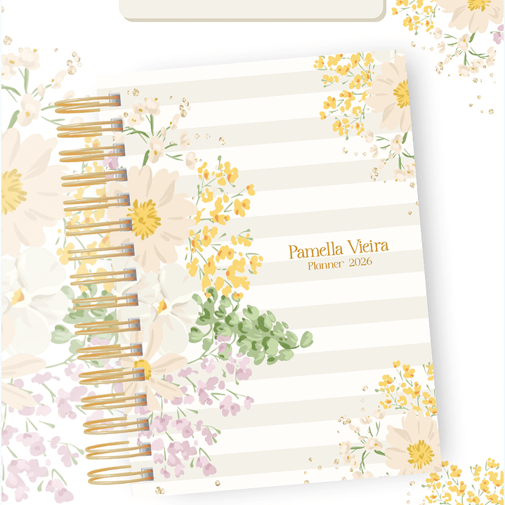Arquivo Encadernação 2026 Floral Delicado - Pamella  6
