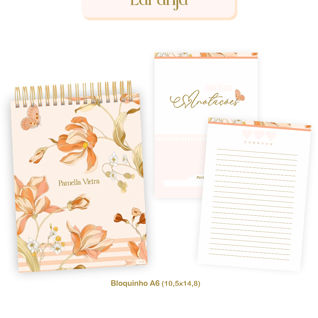 Arquivo Encadernação 2026 Abstrato Laranja - Pamella  4