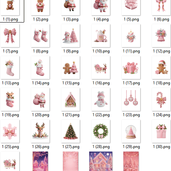 Kit Digital Natal Rosa - Mk Criativos  2