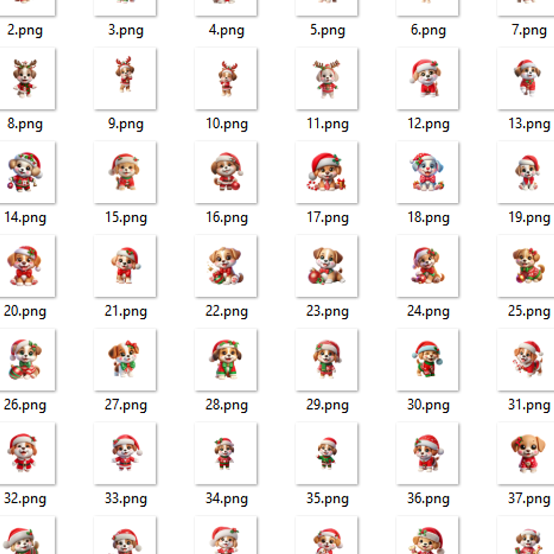 Kit Digital Natal de Cachorrinhos - Mi Kits  2