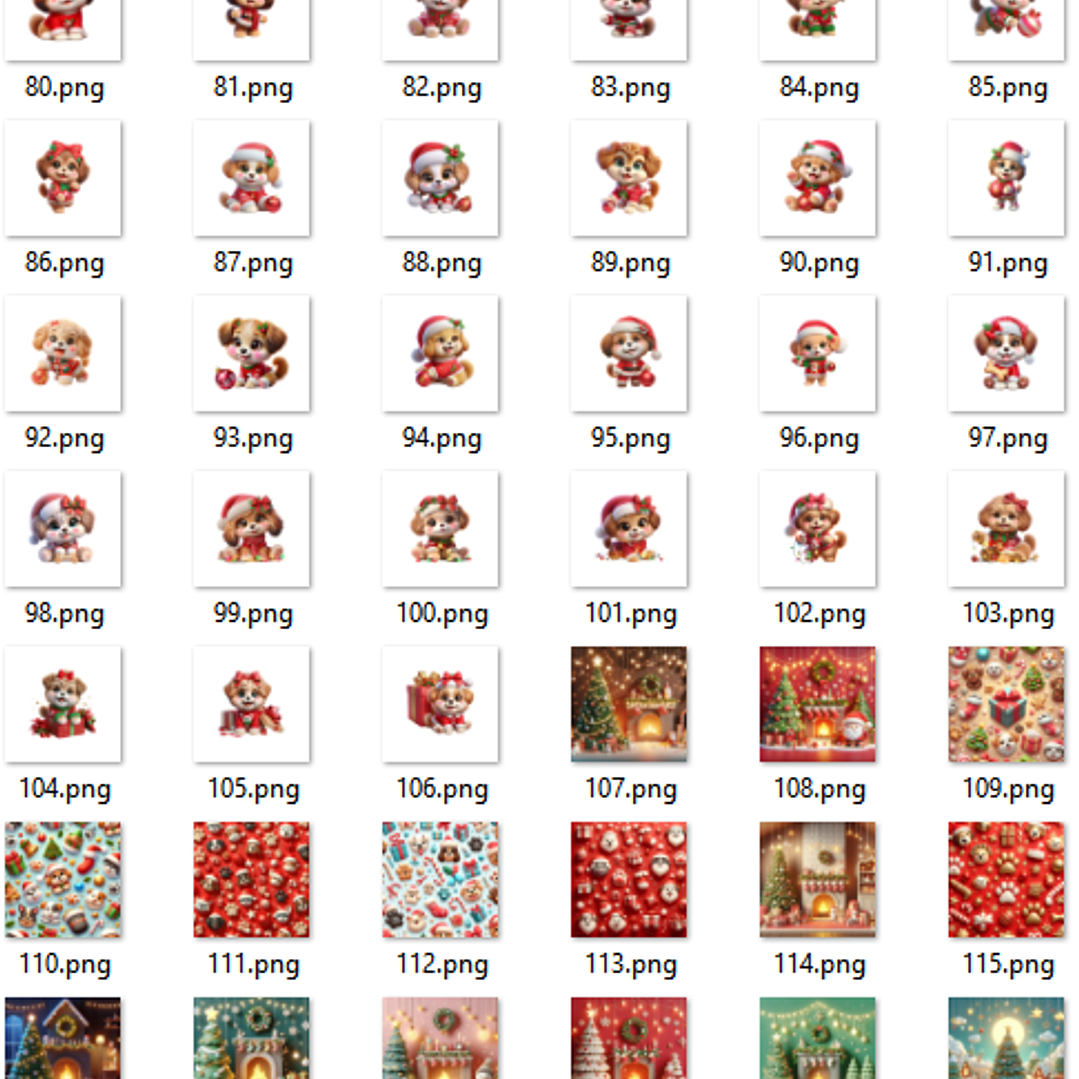 Kit Digital Natal de Cachorrinhos - Mi Kits  4