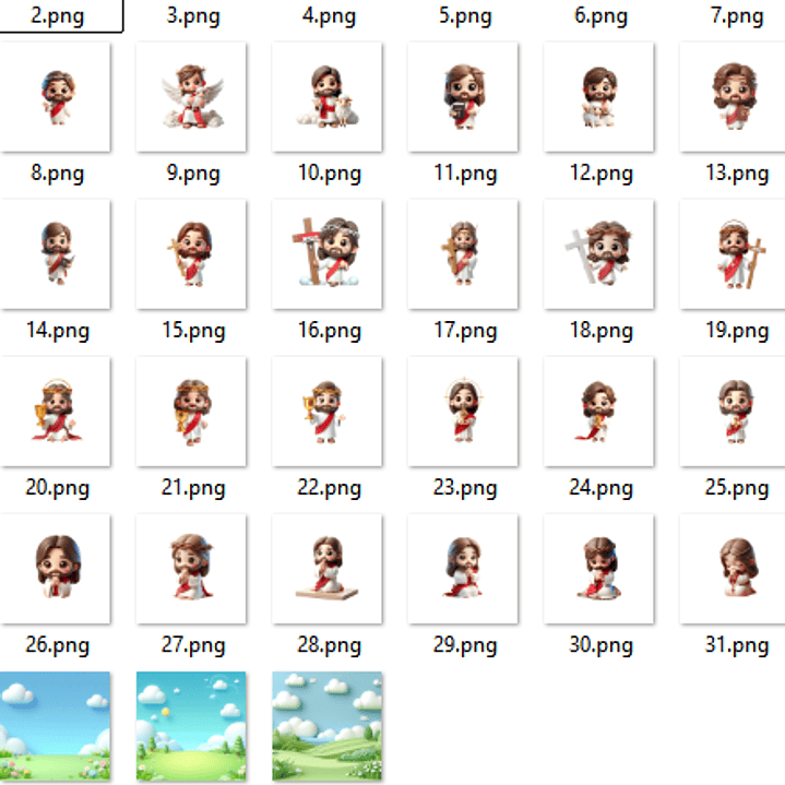 Kit Digital Jesus Cute 3D - Mi Kits  2