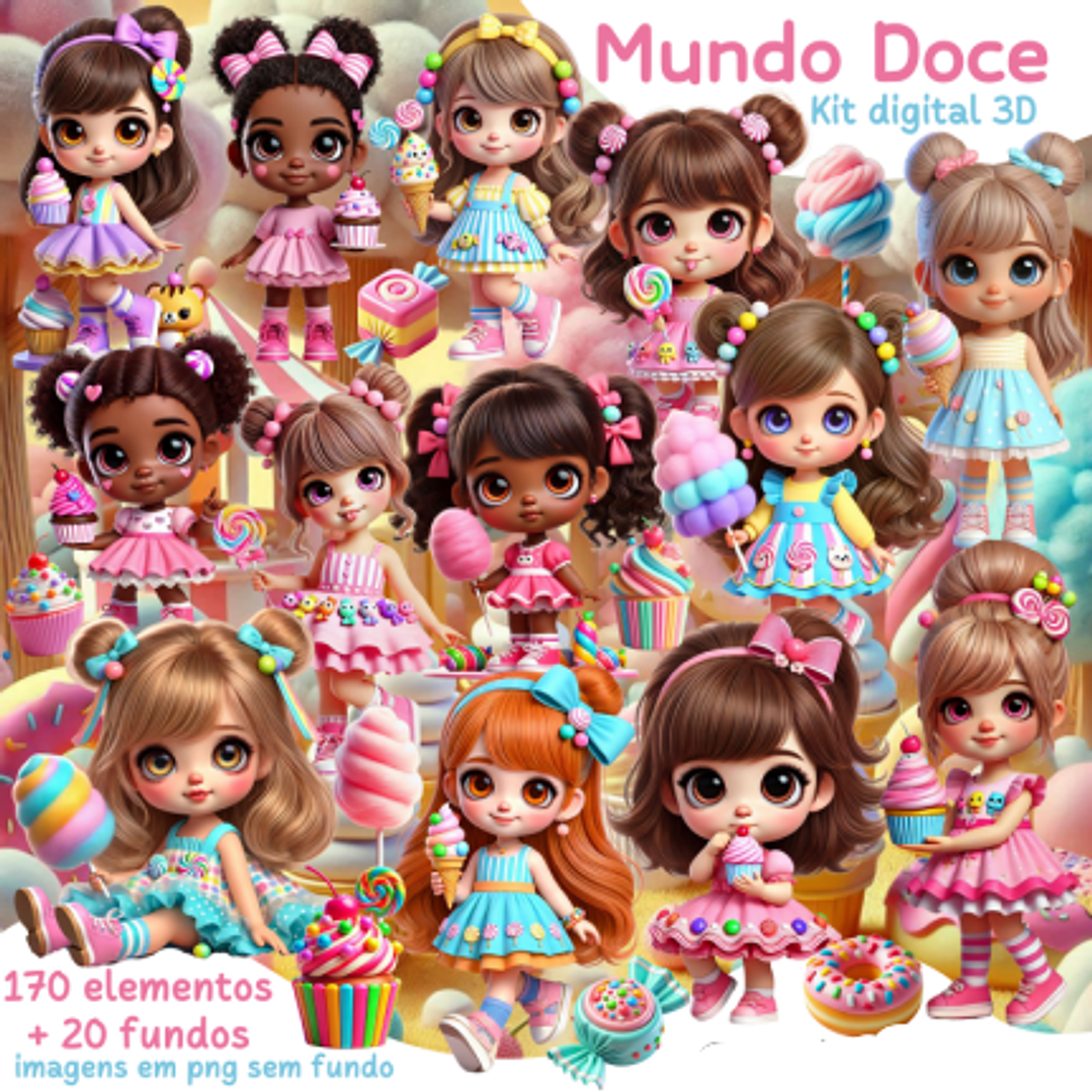 Kit Digital Mundo Doce - Mi Kits  1