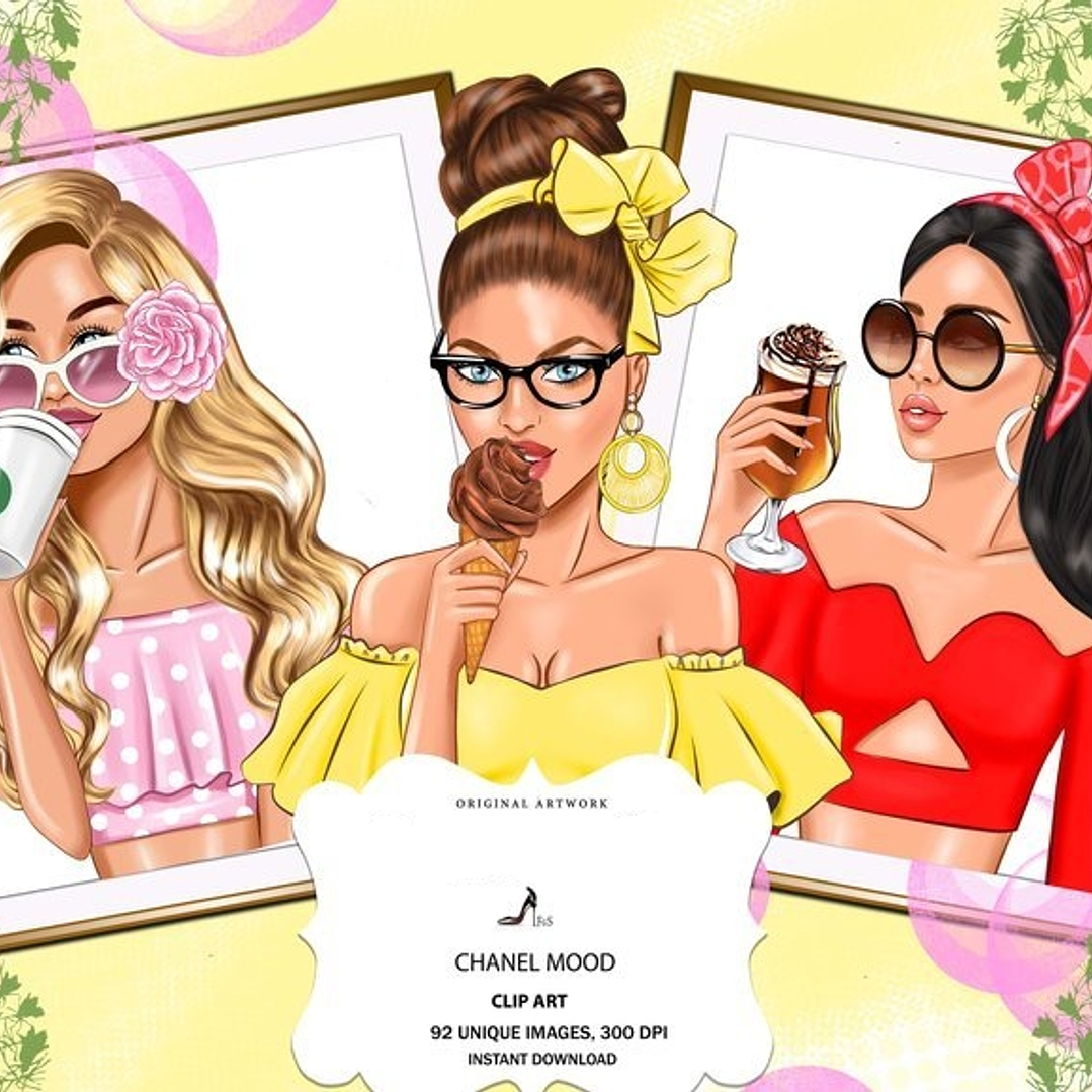 Kit Digital Mulheres Humor Chanel 1