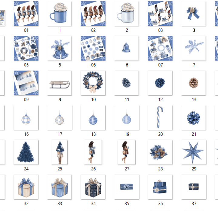 Kit Digital Fadas no Inverno  3