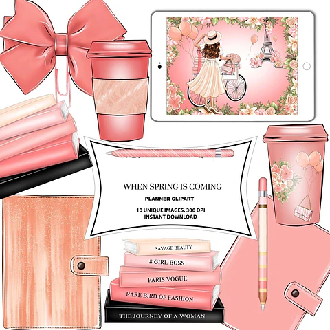 Kit Digital Planejador Primavera Chegando 