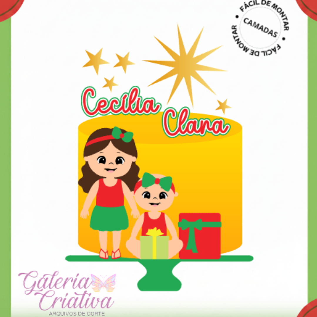 Arquivo Topo de Bolo Meninas - EM CAMADAS 1