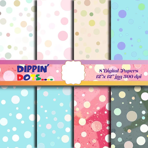 Kit Digital Pontos Coloridos 