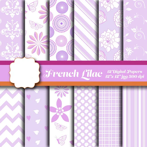 Kit Digital Papéis Lilás