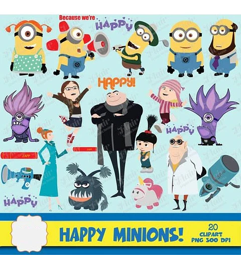 Kit Digital Minnions Feliz 