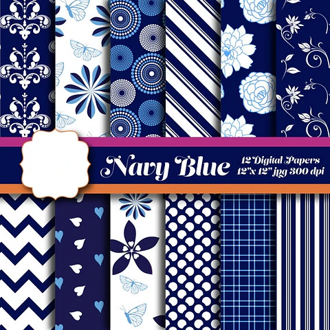 Kit Digital Papéis Blue 