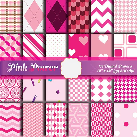Kit Digital Papéis PinkPower