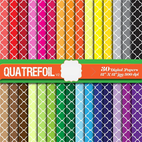 Kit Digital Papéis Coloridos Quadrólio 