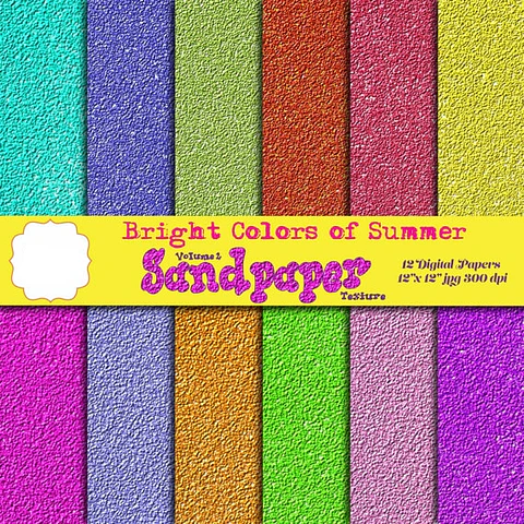 Kit Digital Papéis Coloridos Cores Vibrantes do Verão