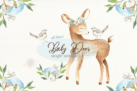 Kit Digital Filhote Bebê Veado