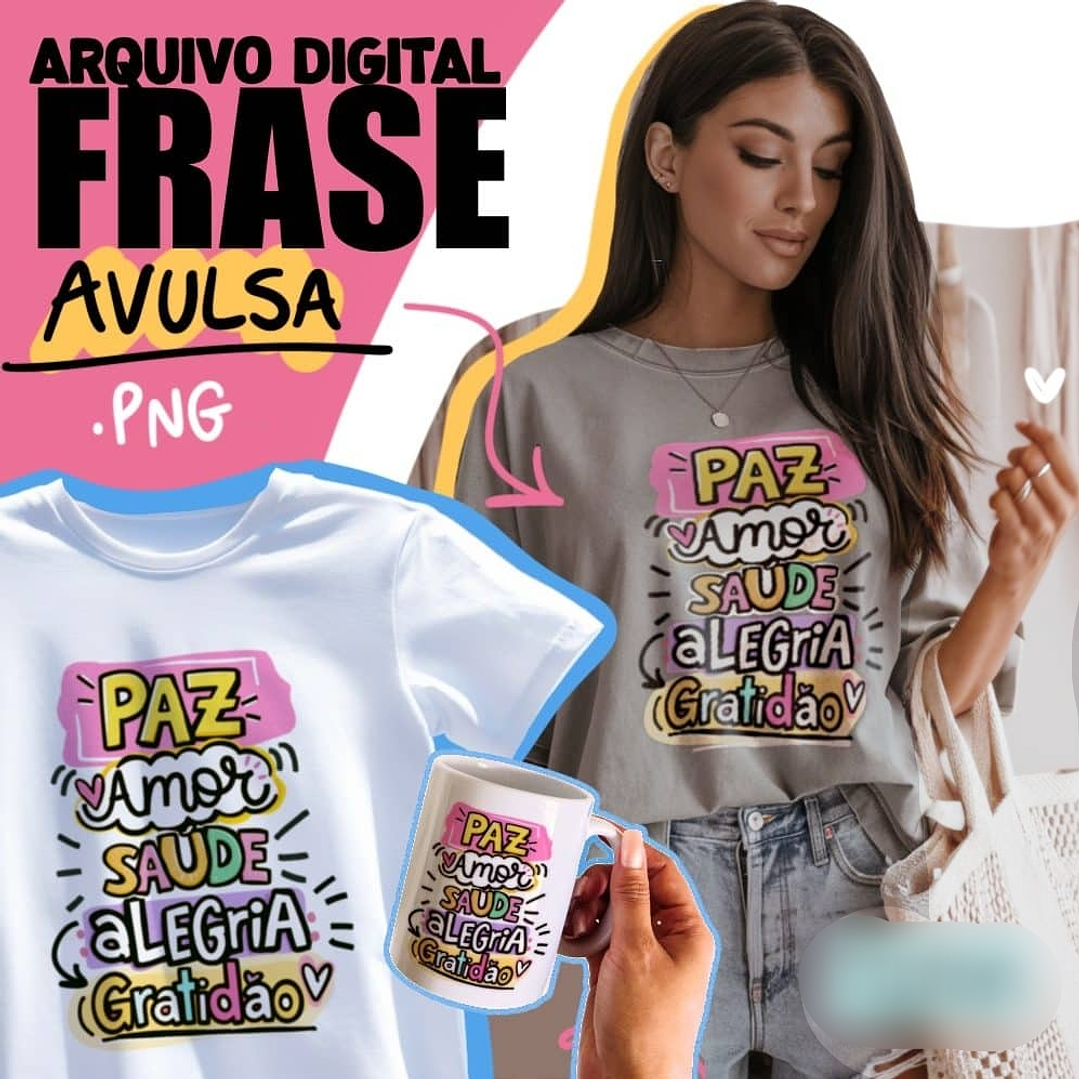 Kit Digital Paz Amor Saúde Alegria Graditão - Pandoca  1