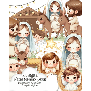 Kit Digital Natal Menino Jesus - Abelhinha 