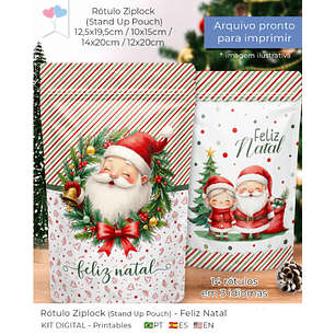 Arquivo Natal Kit Rótulo Ziplock - Balloon 