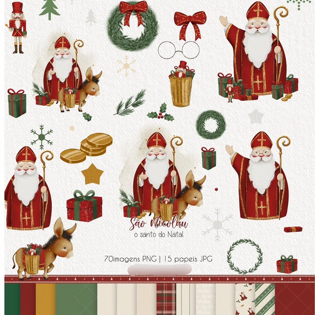 Kit Digital Natal Cristão São Nicolau - Carinas  1