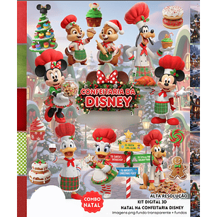 Kit Digital Natal Confeitaria da Disney 3D - Fanddy 
