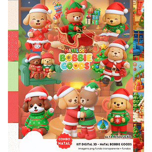 Kit Digital Natal Bobbie Goods 3D - Fanddy 