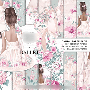Kit Digital Papéis Ballet 