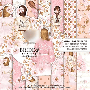 Kit Digital Papéis Noiva e Damas de Honra
