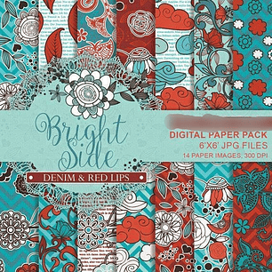 Kit Digital Papéis Flores 