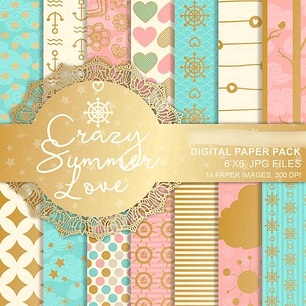 Kit Digital Papéis Verão 