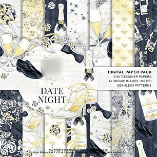 Kit Digital Papéis Encontro à Noite